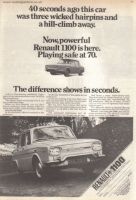 Retro Car Ad Poster - Renault 1100 1968 advert - The Nostalgia Store
